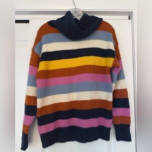 Caslon Multicolor Striped Cowl Neck Sweater